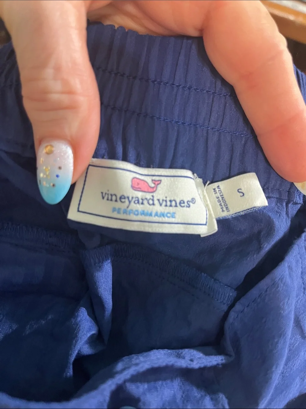 Vineyard Vines Active Skirt Drawstring Blue Textured Mini Size Small Vacation
